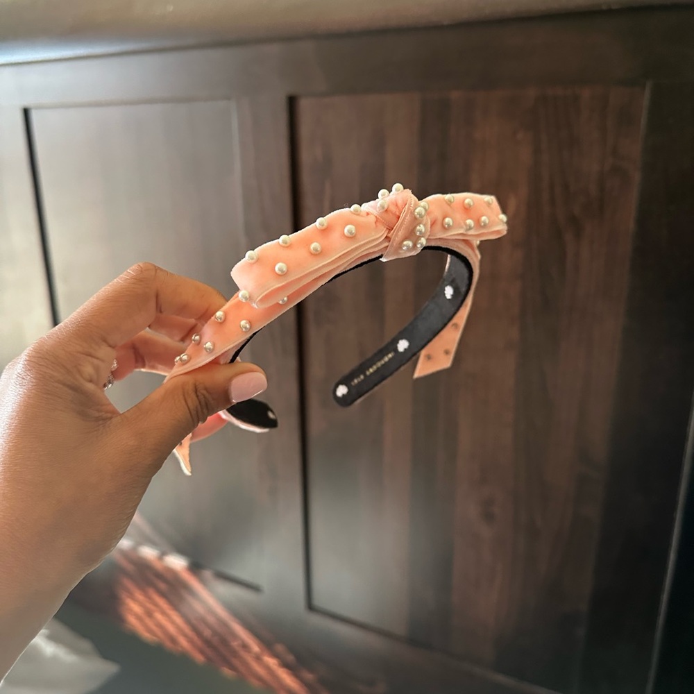 Lele Sadoughi Pink Pearl Hairband
